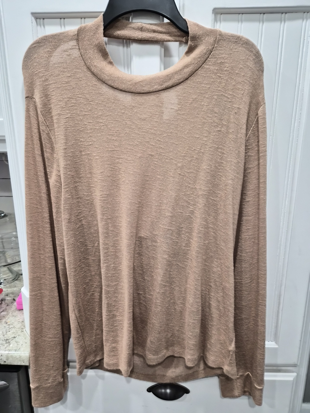 Sanctuary Neutral Tan Knit Long Sleeve Top